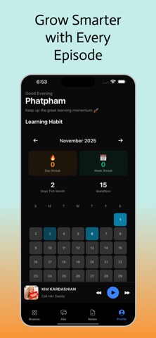 AskAlong: AI Podcast Player iPhone screenshot
