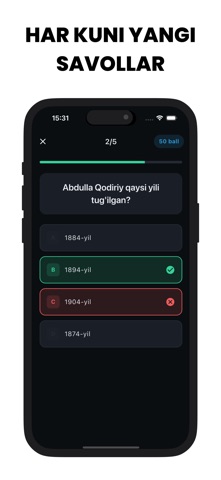 Bilimdon: Boshqotirma savollar iPhone screenshot