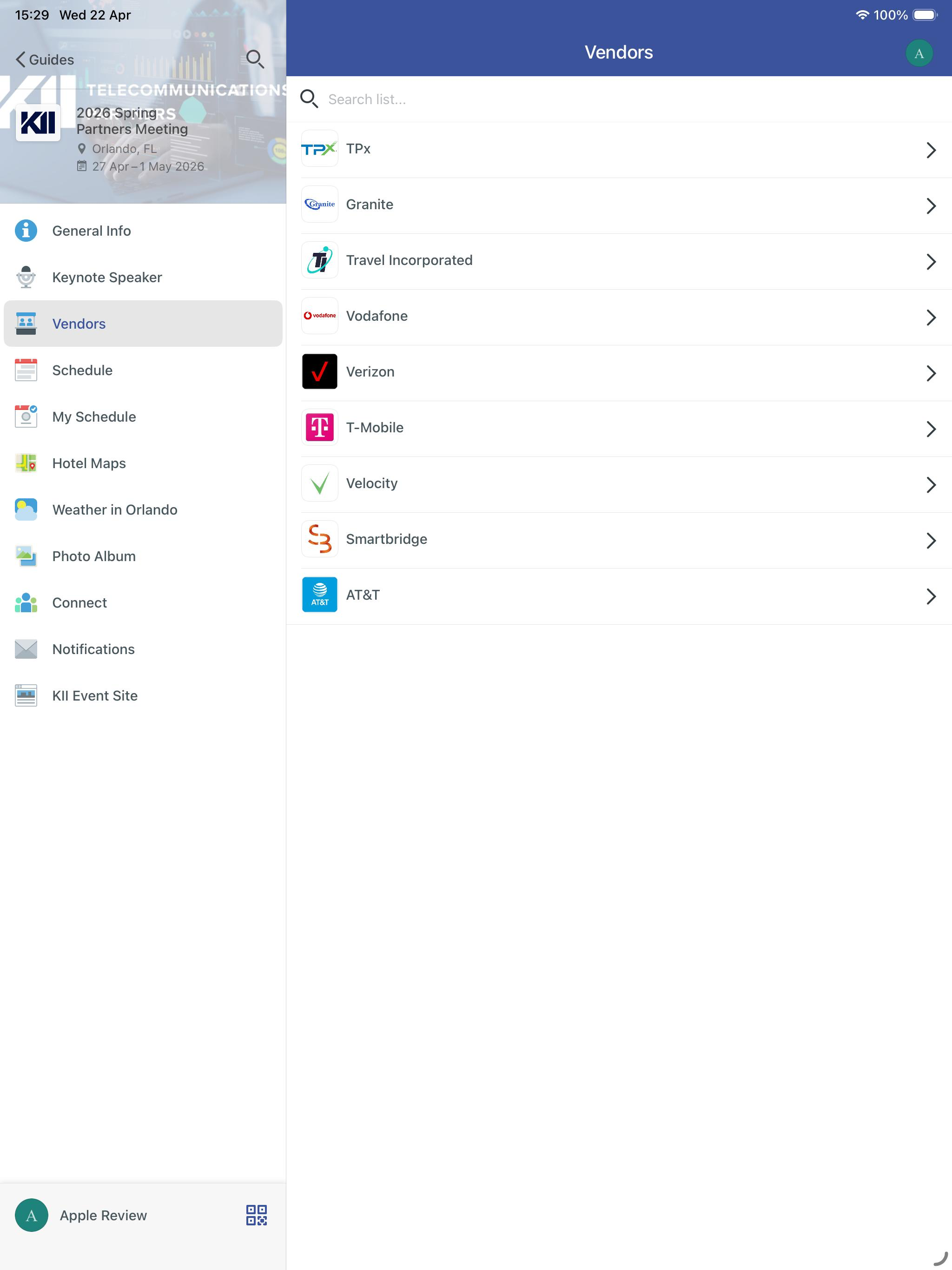 KII Partners Meeting App