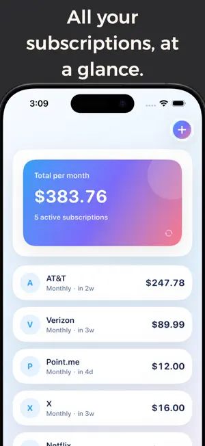SubScan: Subscription Tracker screenshot 1