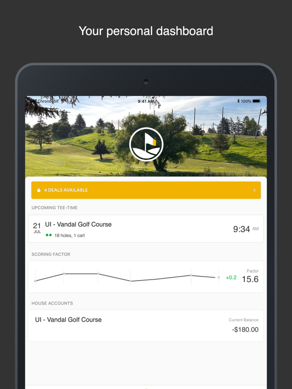 UI Vandal Golf iPad screenshot 1 - Sports app
