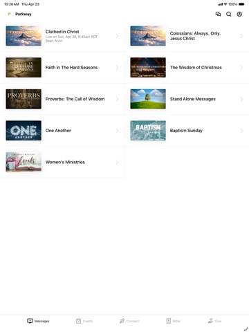Parkway Community Church app screenshot 2