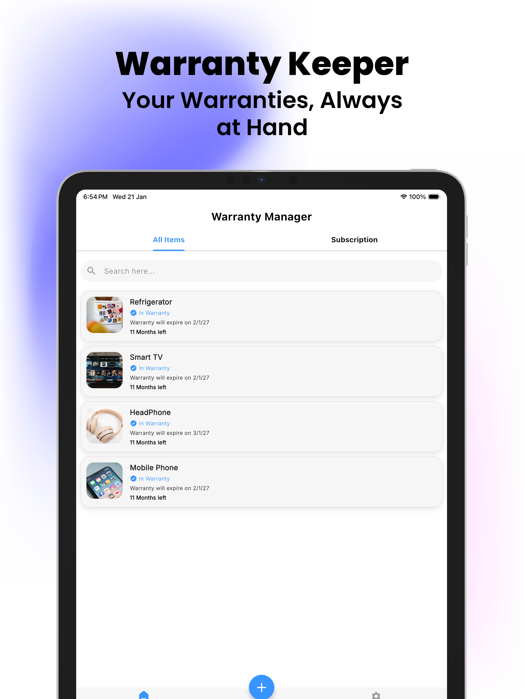Zee Warranty Manager