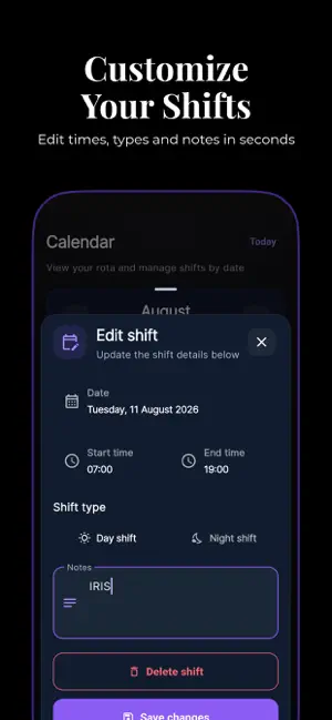 Shift Planner - Rota & Hours screenshot 4