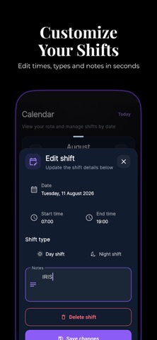 Shift Planner - Rota & Hours screenshot