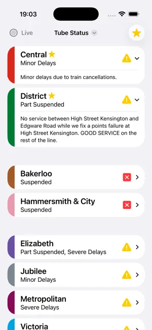 Live Underground Status screenshot 2