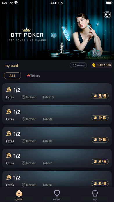 BTT Poker Screenshot