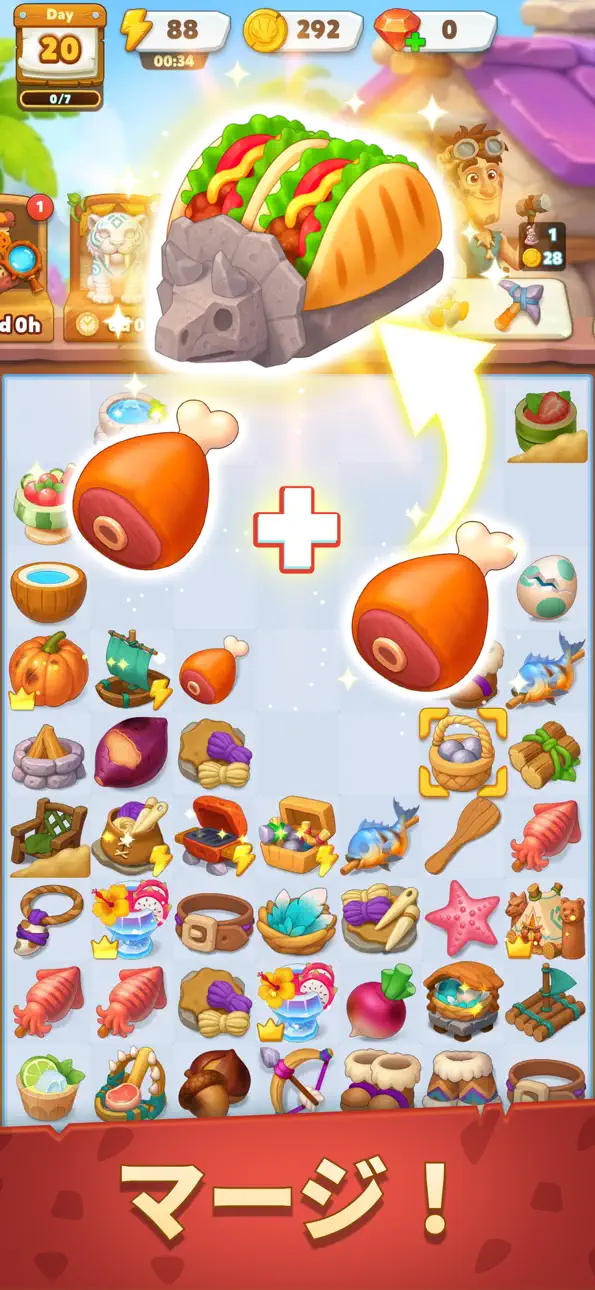 Merge Age: Stone Haven iOS Mod IPA screenshot 1 - iOS game interface