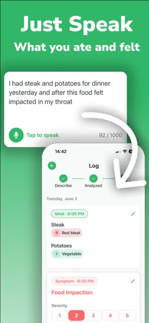 BiteSense - Food Symptom Log screenshot 2