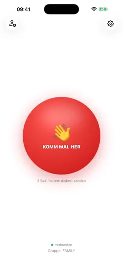 Screenshot von Ping! – Der Familien-Button auf dem iPhone 1