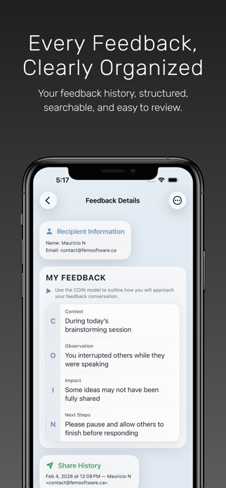 COIN Feedback Screenshot 3 of 7