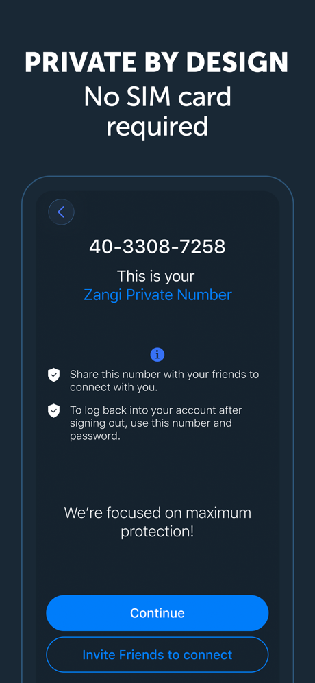 Zangi Private Messenger screenshot 1