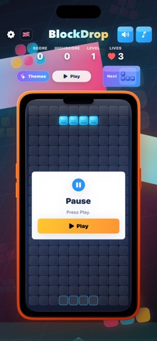 BlockDrop Neon Puzzle screenshot