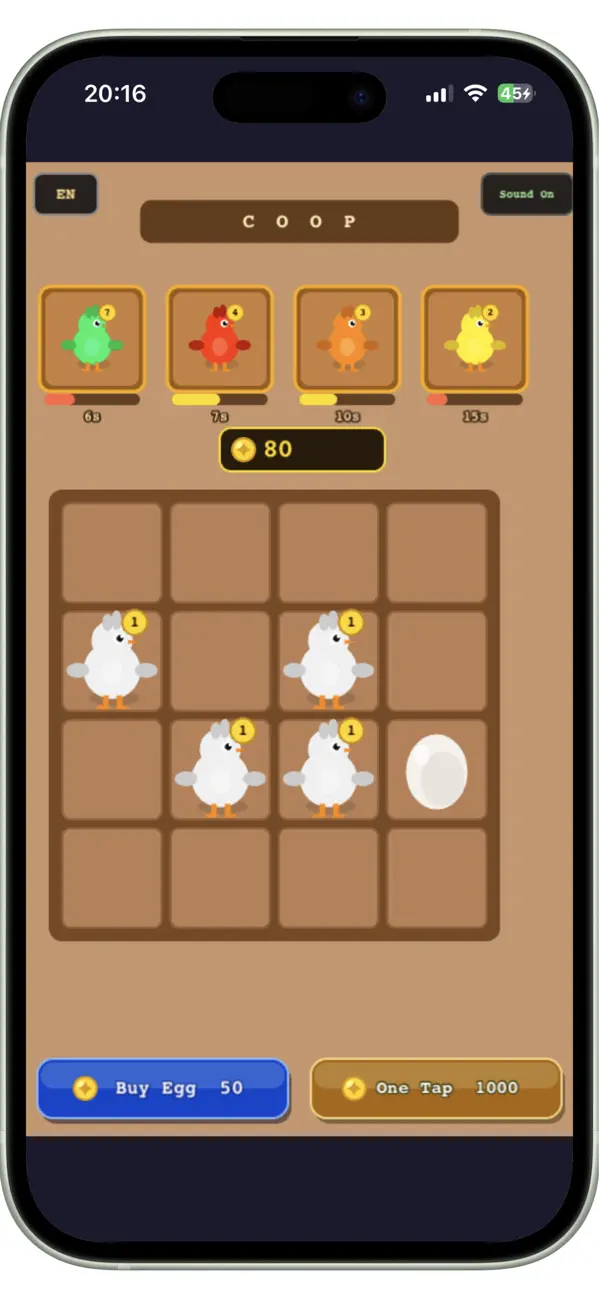 Screenshot #3 pour Merge Chickens: Egg Factory