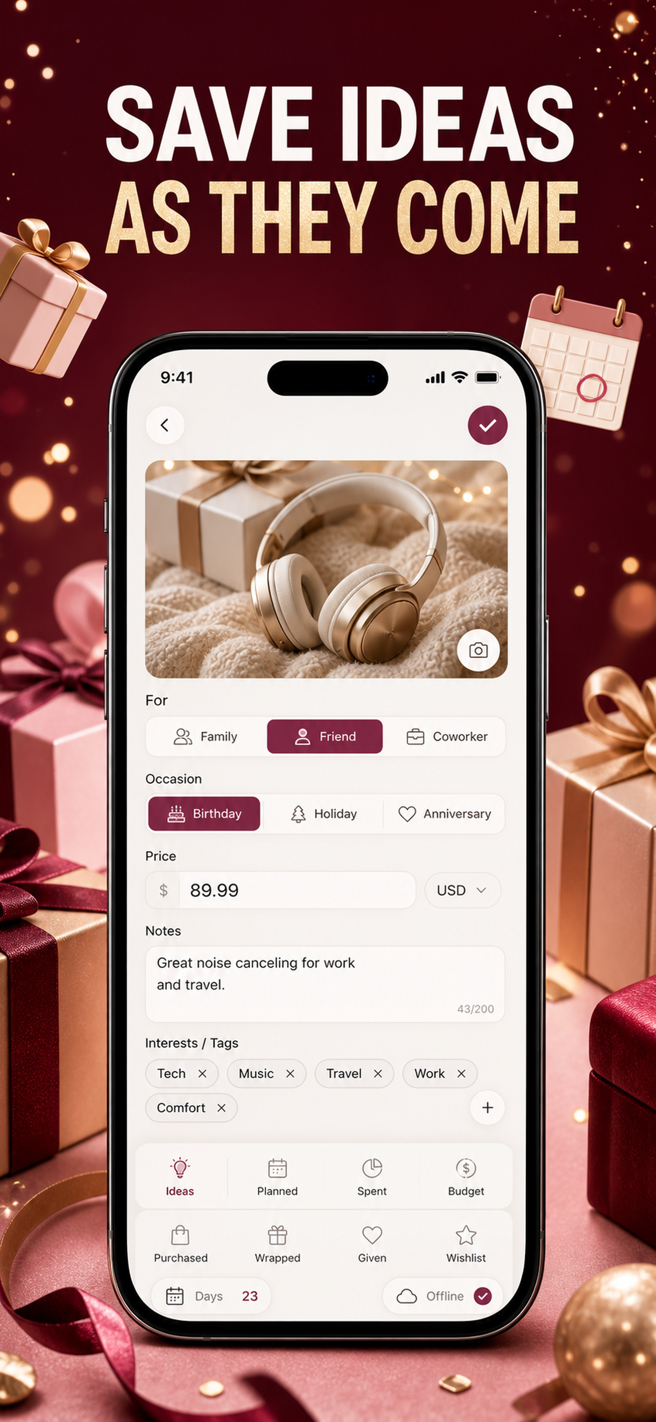 Gift List & Present Planner screenshot 3