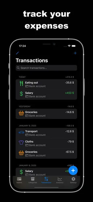 xpenses: spending tracker screenshot 1