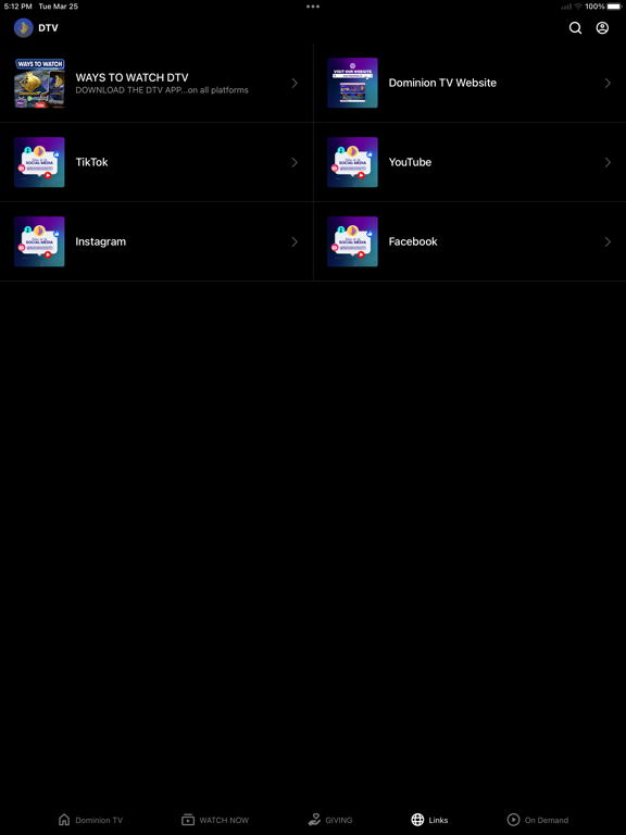 Dominion TV iPad screenshot 3 - Education app