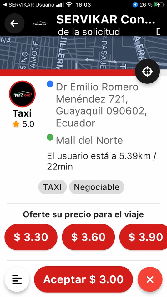 #2. SERVIKAR Conductor (iOS) 由: Josue Chavez