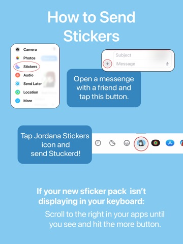 Jordana Stickers iPad screenshot