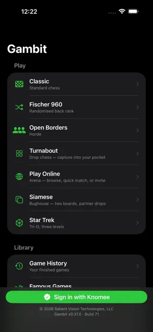 Gambit - Chess screenshot 1