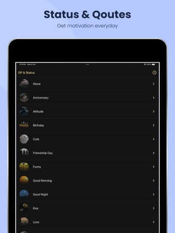 Status and Quotes for WhatsApp iPad screenshot