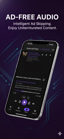 Hypercast - AI Podcast Player Screenshot 1 of 5
