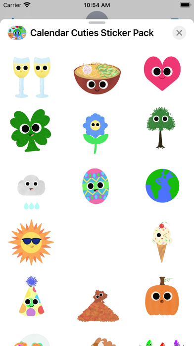Calendar Cuties Sticker Pack Screenshot