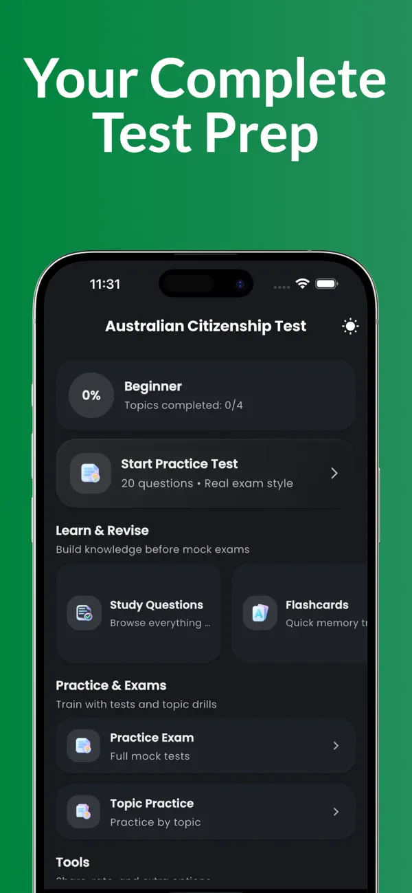 Screenshot #3 pour Australian Citizen Test Prep