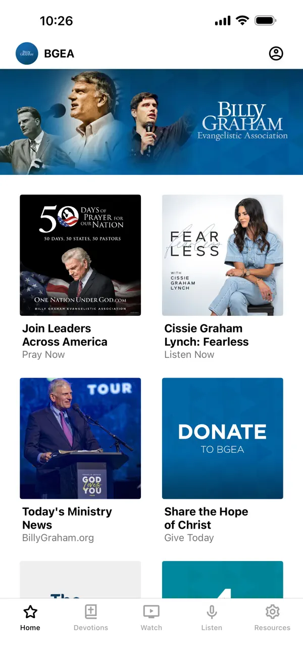 Screenshot #1 pour Billy Graham Evangelistic Assn