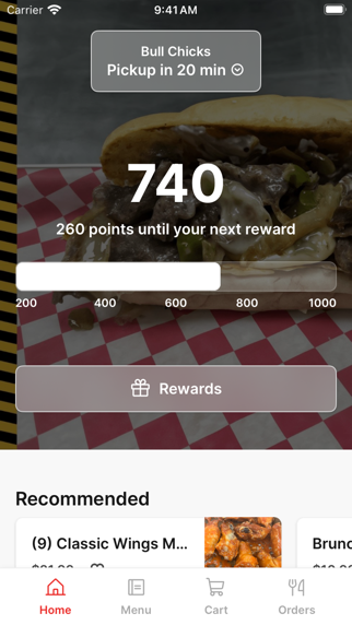 BullChicks B.R. iPhone screenshot 1 - Food & Drink app