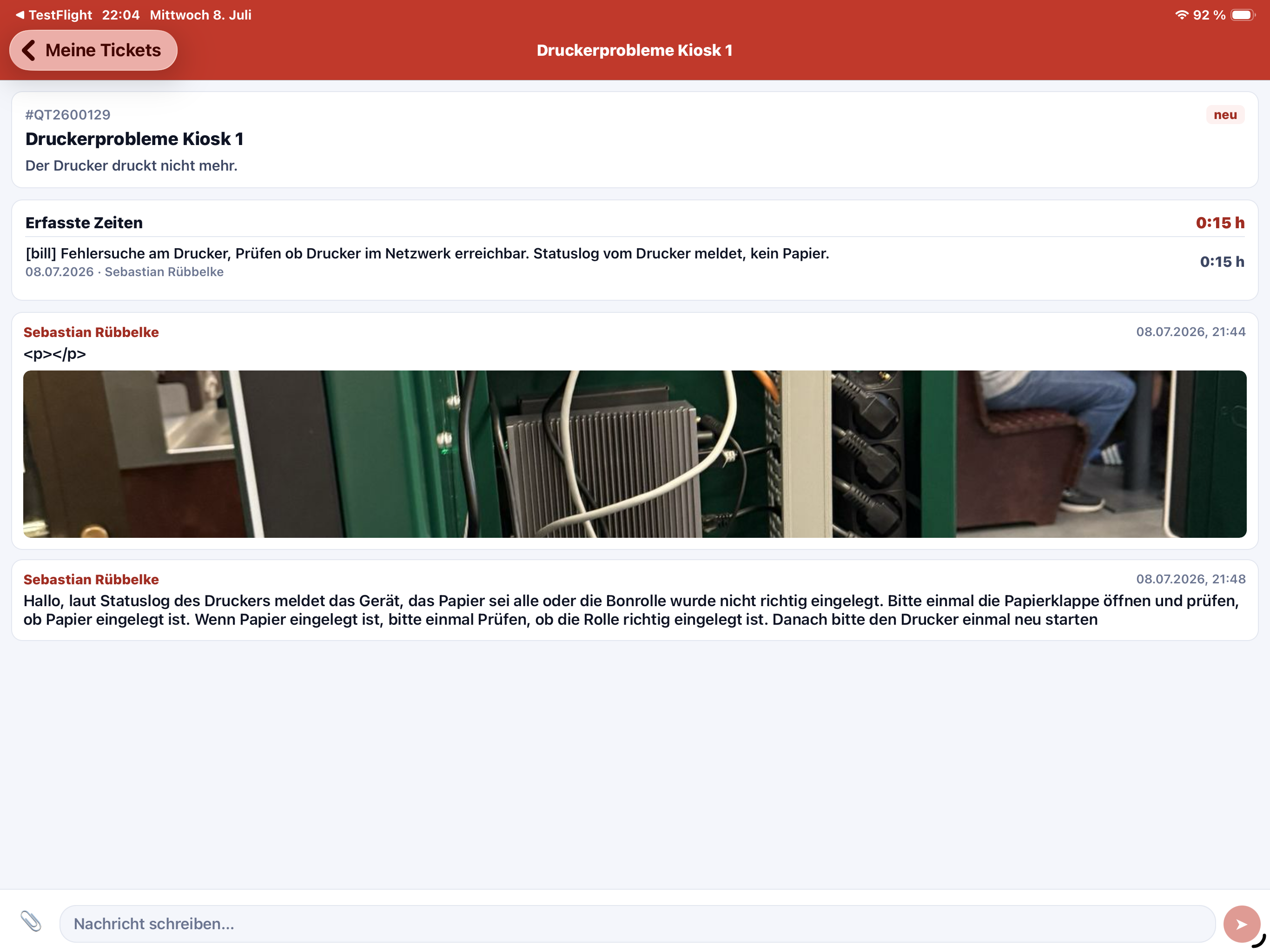 QSR TECH Kundenportal screenshot 13