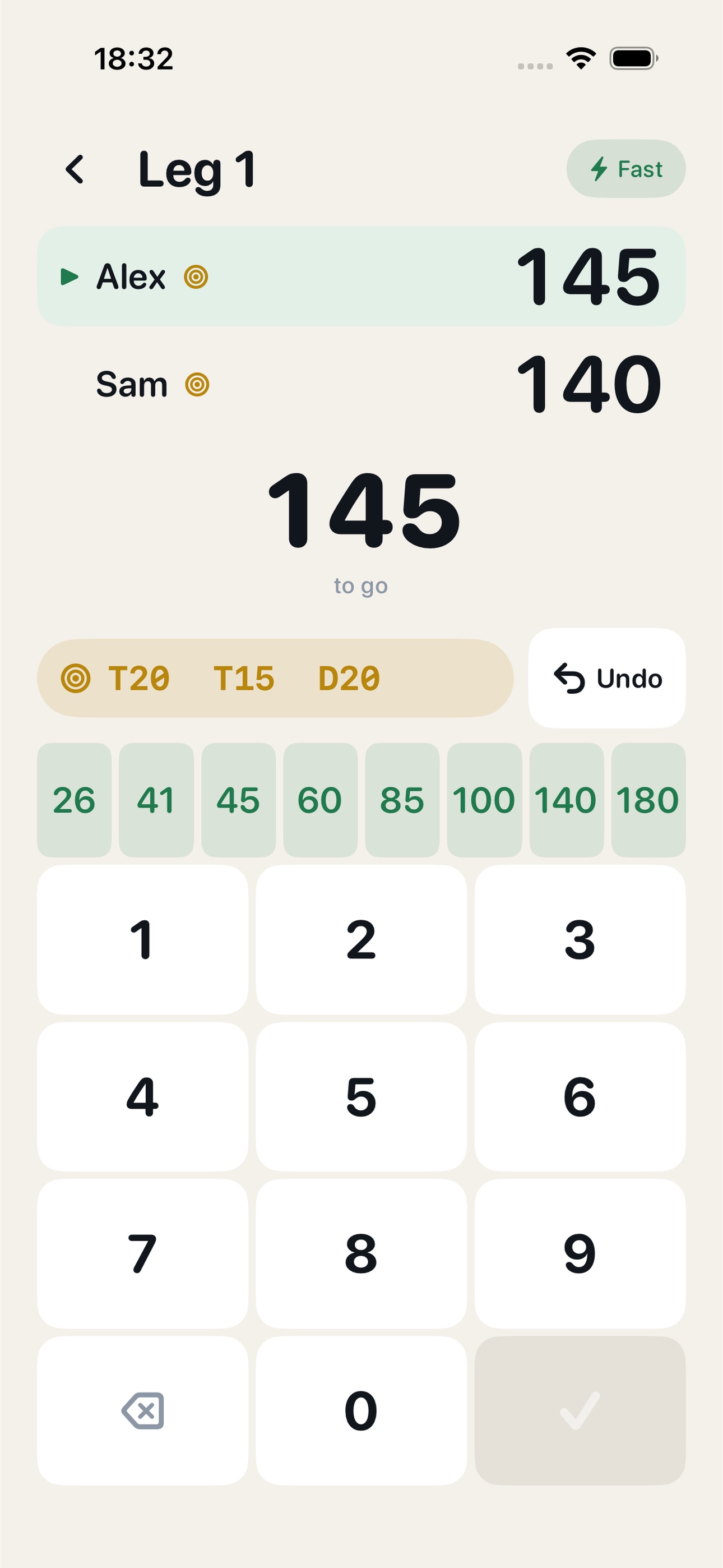 Screenshot 1 of Oche: Darts Checkout & Stats