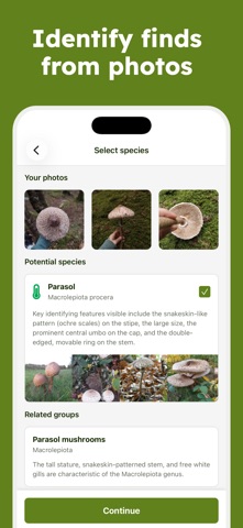 Sporecast: Mushroom Identifier iPhone screenshot 1