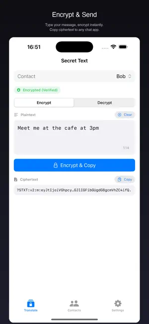 Secret Text: Encrypt Message screenshot 2