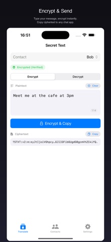 Secret Text: Encrypt Message iPhone screenshot