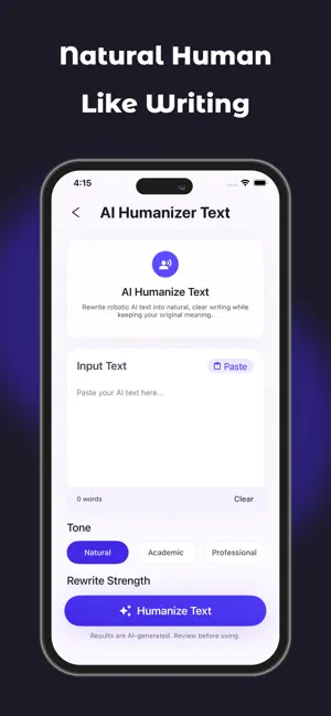 Humanize AI: Paraphraser screenshot 4
