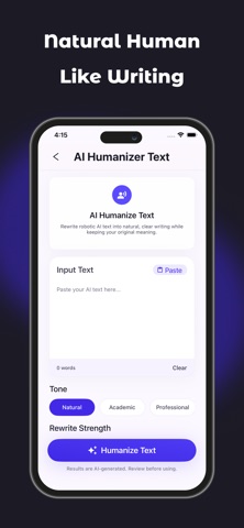 Humanize AI: Paraphraser Screenshot 4 of 6