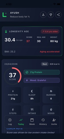 LongevityOS App Screenshot 4 of 7