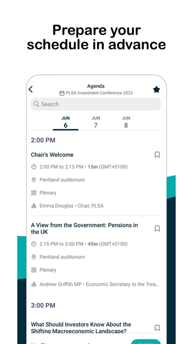 PLSA Events Screenshot