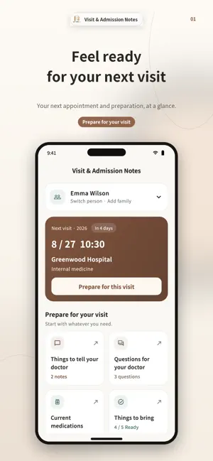 Visit Admission Notes screenshot 1