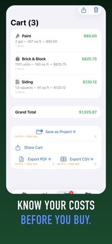 Material Cost Calculator Screenshot 4 of 5
