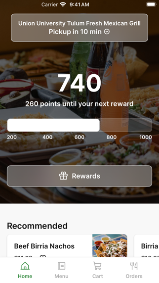 Tulum Fresh Mexican Grill iPhone screenshot 1 - Food & Drink app