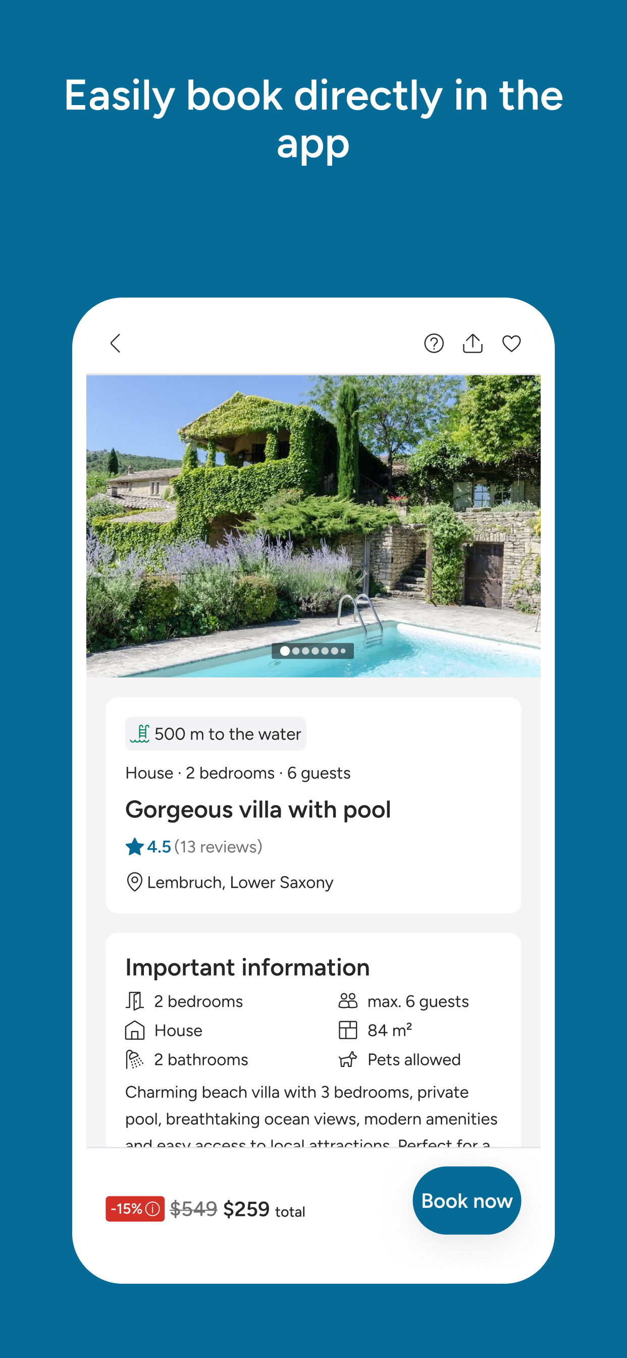 ferienhaus.de: Vacation Homes screenshot 6