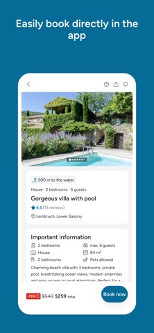 ferienhaus.de: Vacation Homes iPhone screenshot