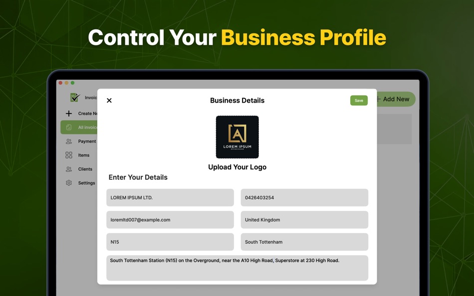 #6. Invoice Maker & Billing App (macOS) Oleh: Amir Bilal