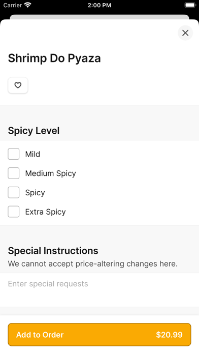 Aditi Indian Dining iPhone screenshot 4 - Food & Drink app