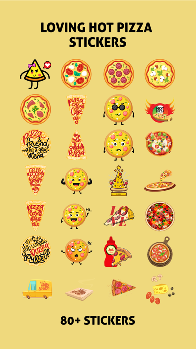 Screenshot #1 pour Loving Hot Pizza Stickers