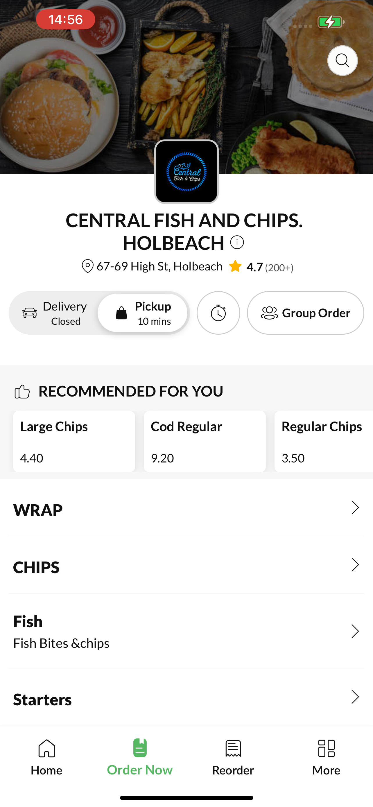 CENTRAL FISH AND CHIPS. screenshot 2