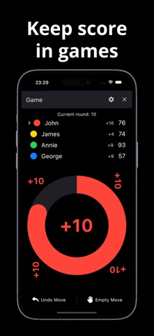 Keep Score - ScoreUp iPhone screenshot