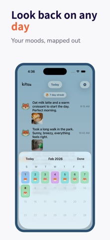 mood tracker: kitsu Screenshot 6 of 7